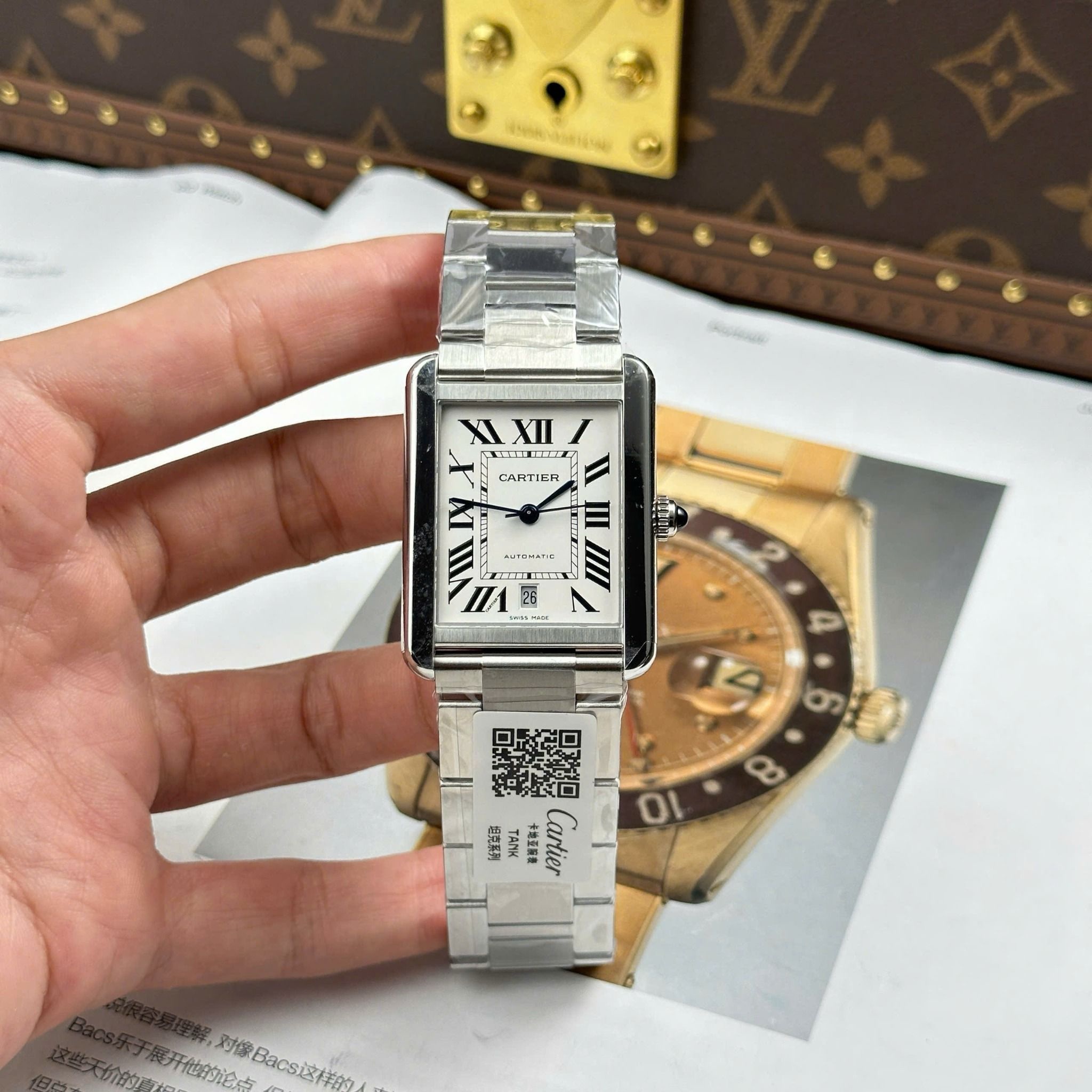 img_1777 cartier santos 40mm edelstahl weiß