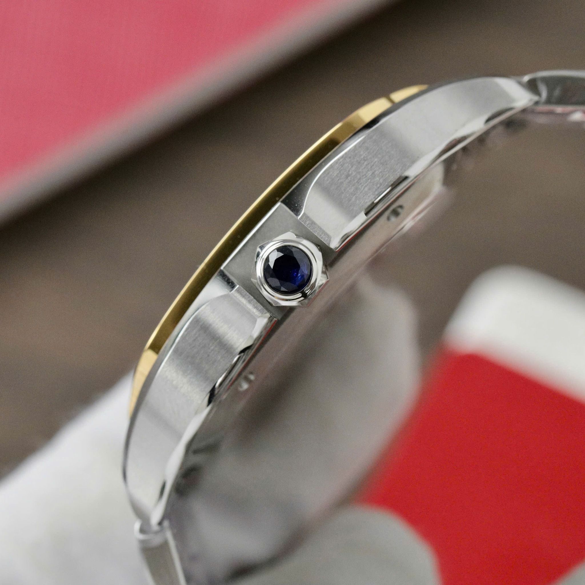 cartier santos 40mm edelstahl/gold grau cartier santos 40mm edelstahl/gold grau