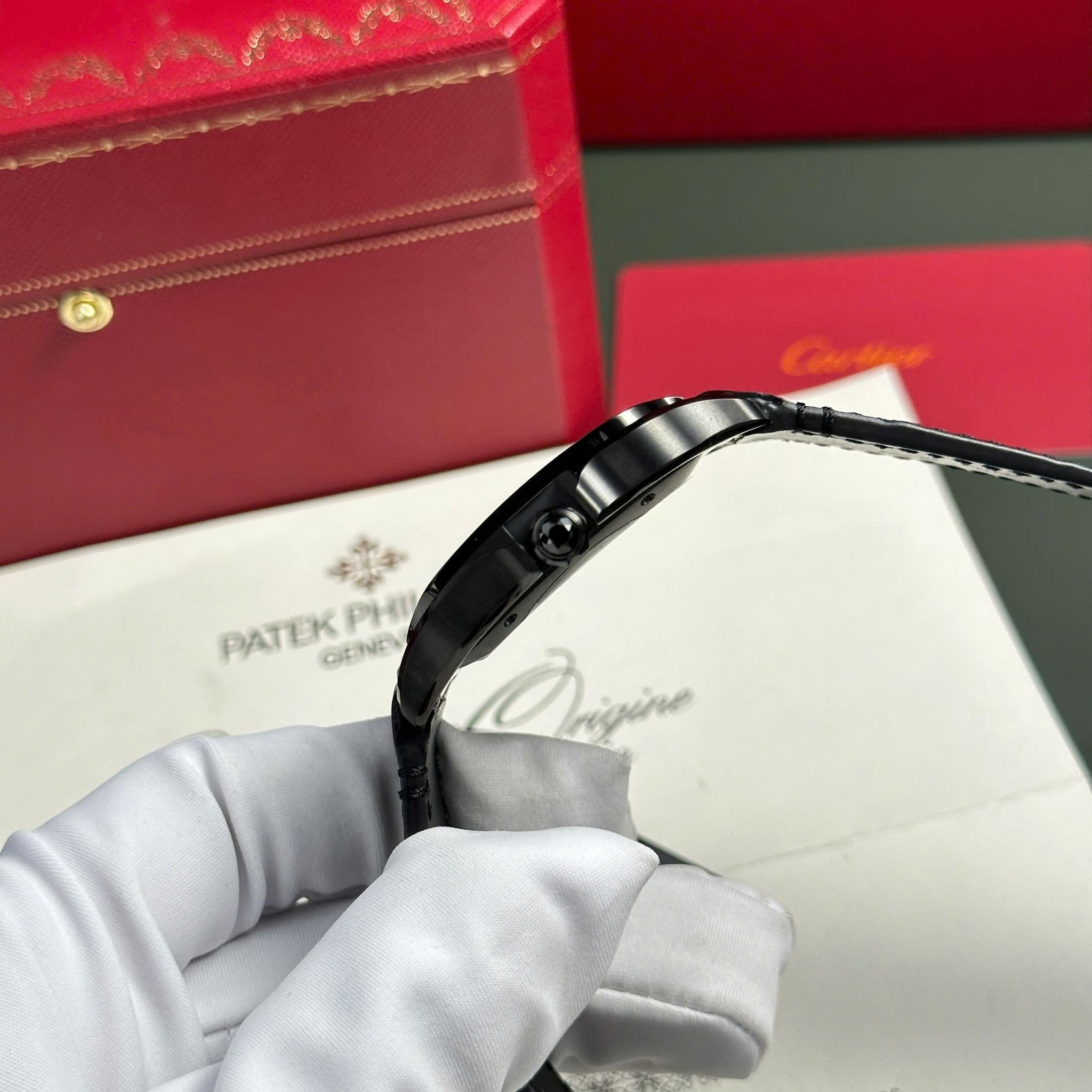 cartier santos 40mm schwarz kautschuckband cartier santos 40mm schwarz kautschuckband