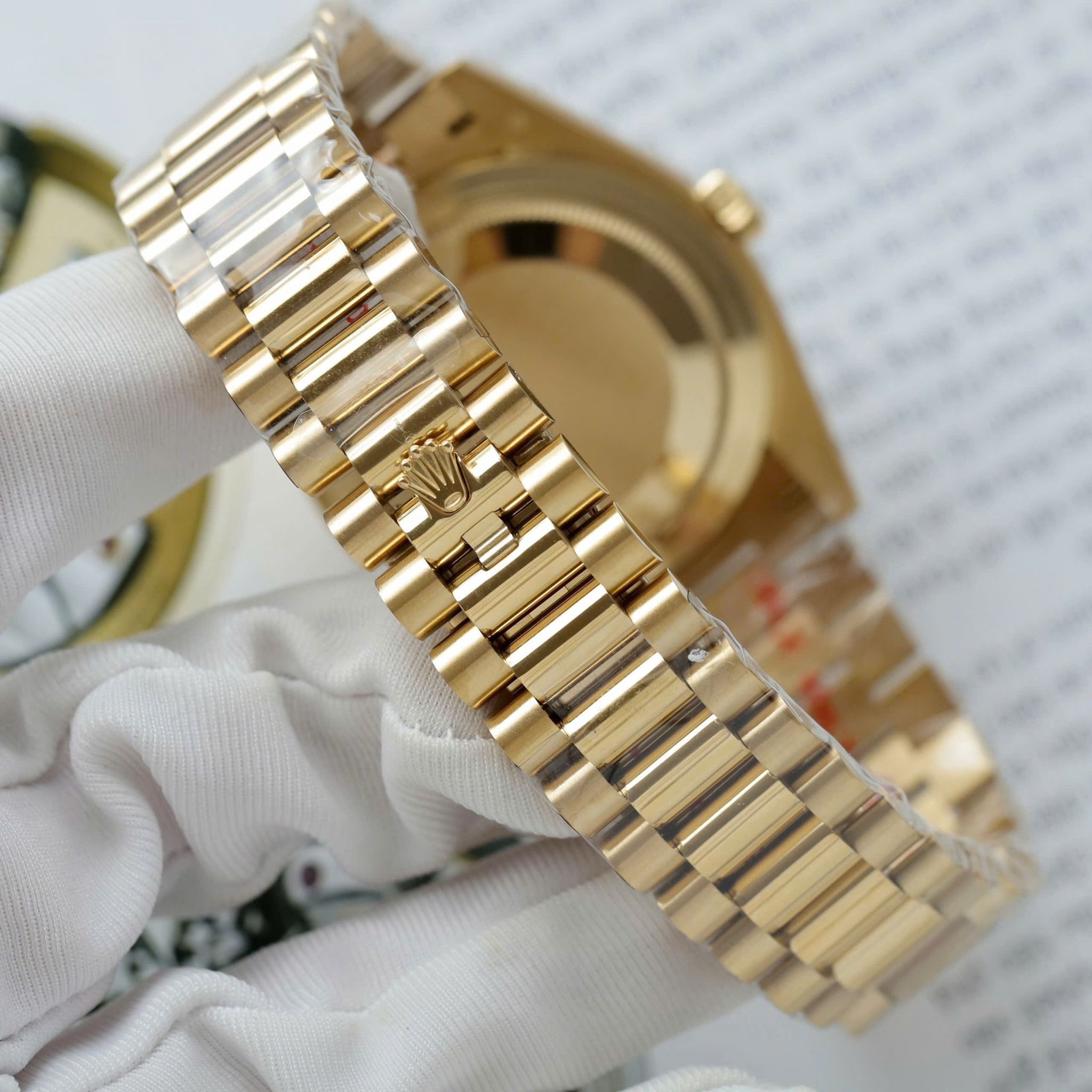 img_1735 rolex day date 40mm gelbgold grün römisch